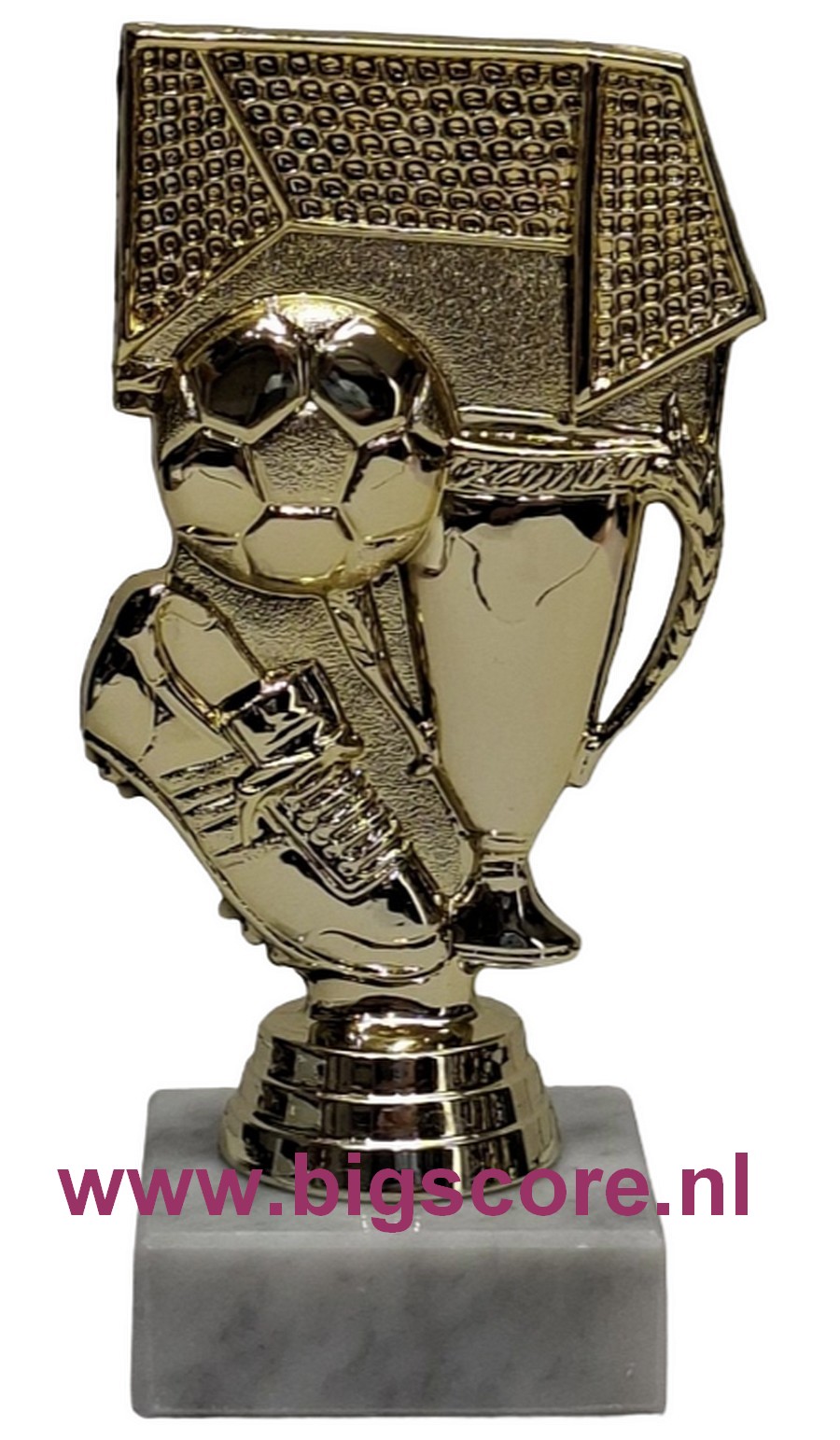 Voetbalbeker Kunststof goud BST 38038 op aanvraag!!